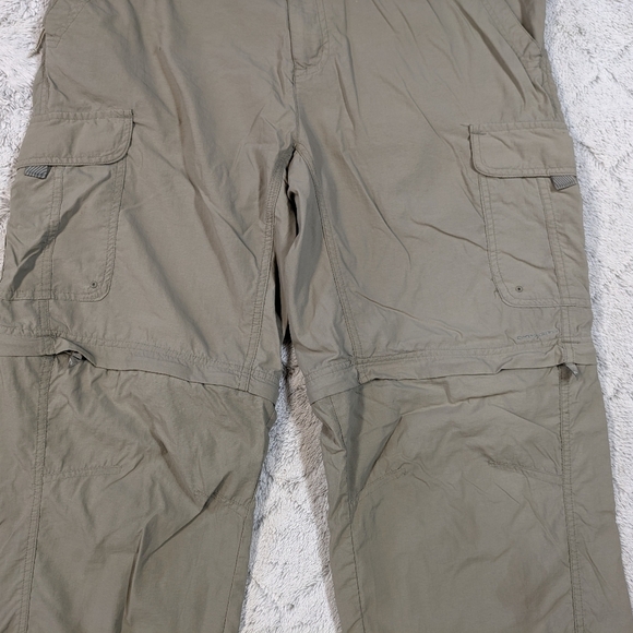 Columbia Pants Men's Large Gray Green Titanium Convertible Cargo Omni Dry Nylon - Picture 2 of 10
